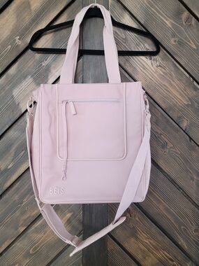 BEIS Pink North/East Tote with Adjustable Strap